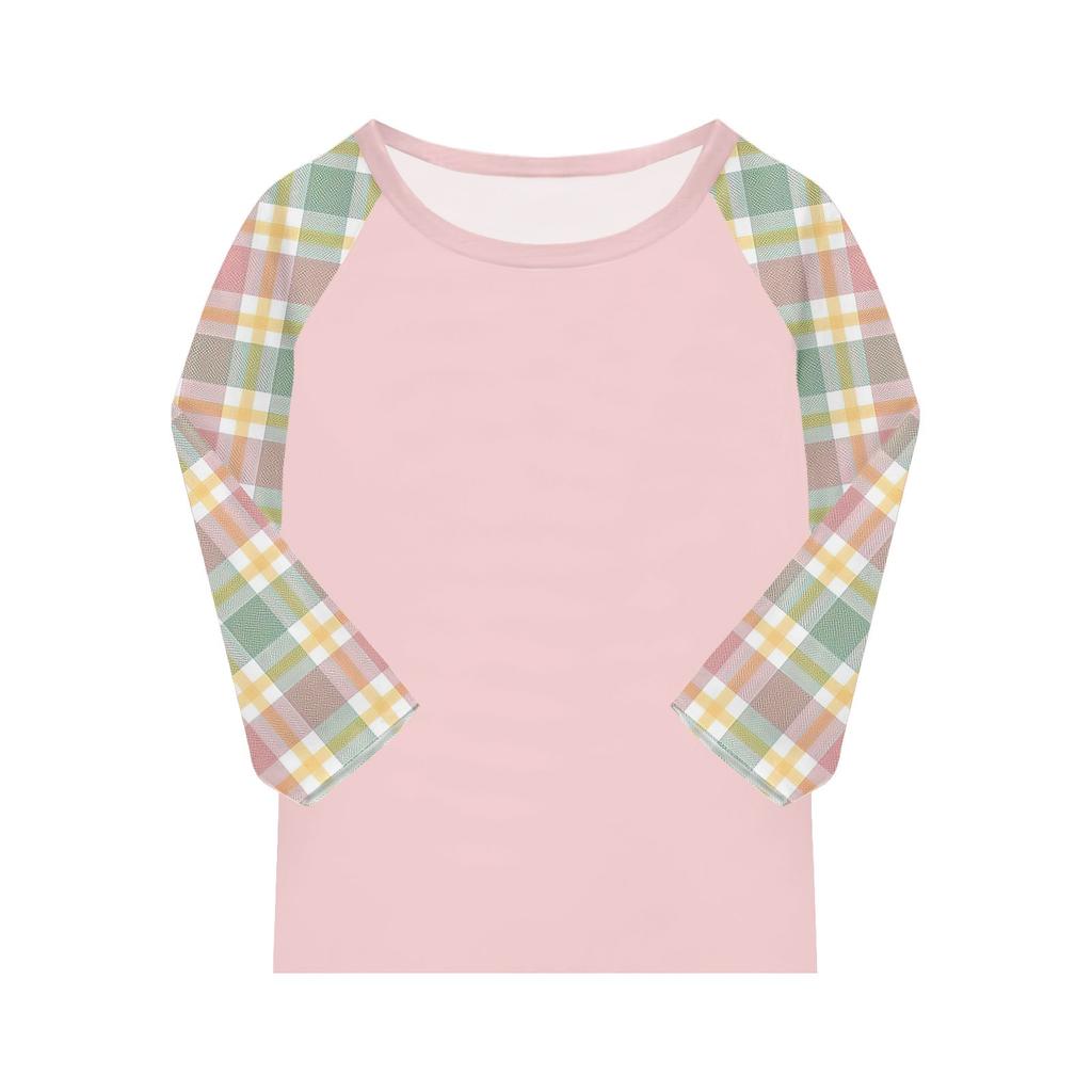 Topy pro dívky 4-16 let, kulatý výstřih, 3/4 rukávy, trička, moderní topy, outfity, trička