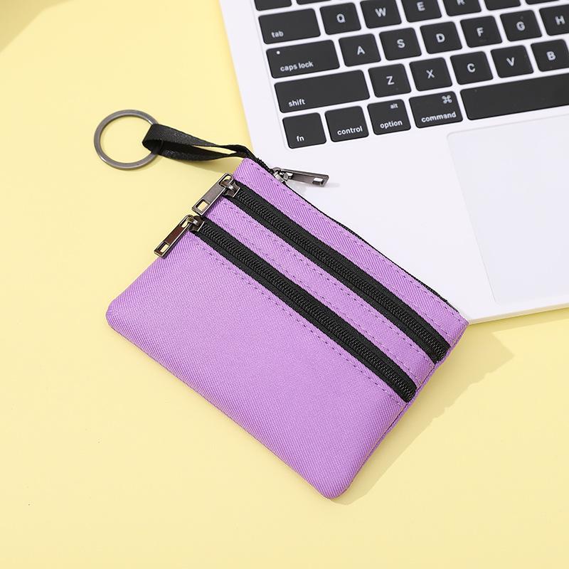 Women's 2024 Solid Color Multi-Pocket Zipper Coin & Card Purse