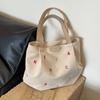 Casual Embroidery Letter Handbag Inner Pocket Lightweight Student Tote Bag Portable Large Capacity Elegant Shoulder Bag