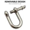 4pcs Robusts Stainless Steel D Rings Heavy Duty D Shackles Rusts Resistant Connectors for Hassle Frees Gear Fastening