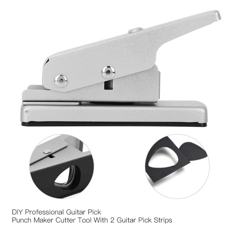 DIY Gitarrenplektrumstanzer Stanzwerkzeug Mit 2 Gitarrenplektrumstreifen (grau)