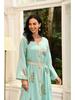 AB213 Gold Stamping Chiffon Plus Size Muslim Long Dress