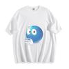 Thoughtful Blue Emoji Ponder T-Shirt - Curious and Stylish Design Unisex Tee