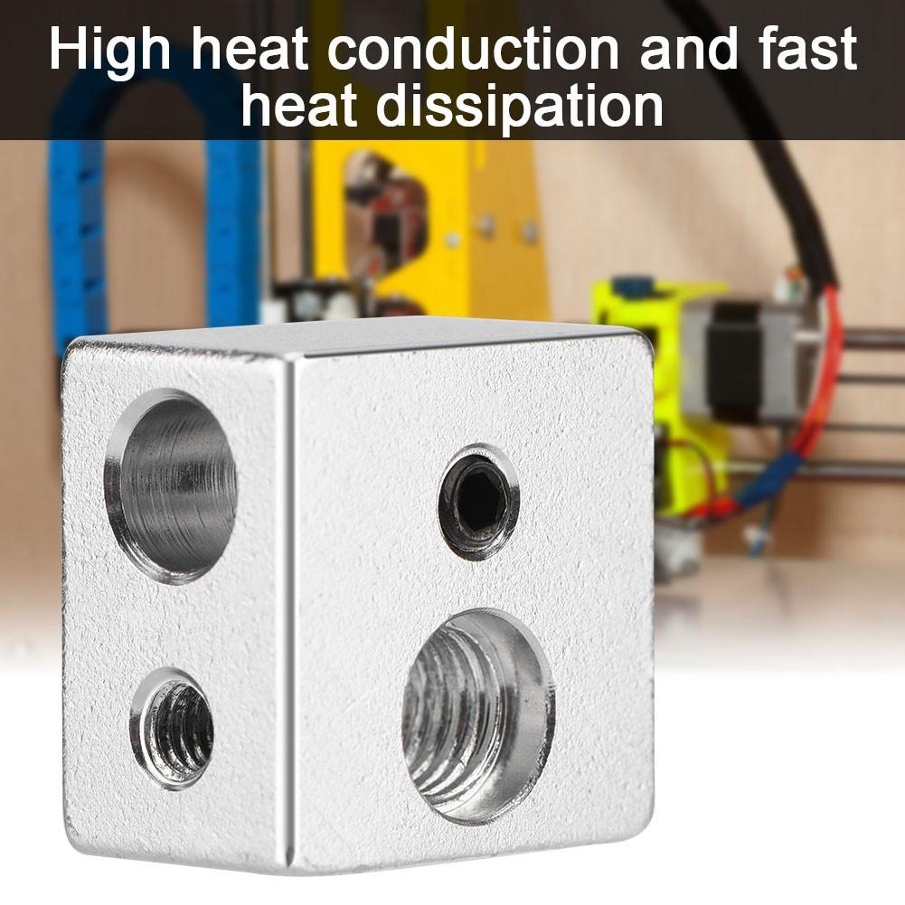 20x20x13mm Aluminium MK10 Extruder Hotend Heizblock M7 Gewinde Heatbreak für 3D Drucker