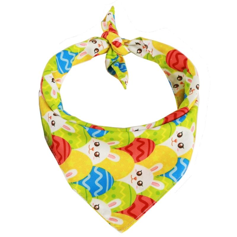 Easter Festival Party Pet Bandana Dogs Easter Costume Neck Scarf Collar Holiday Dress Up Rabbit Printed Pet Cat Bandanas