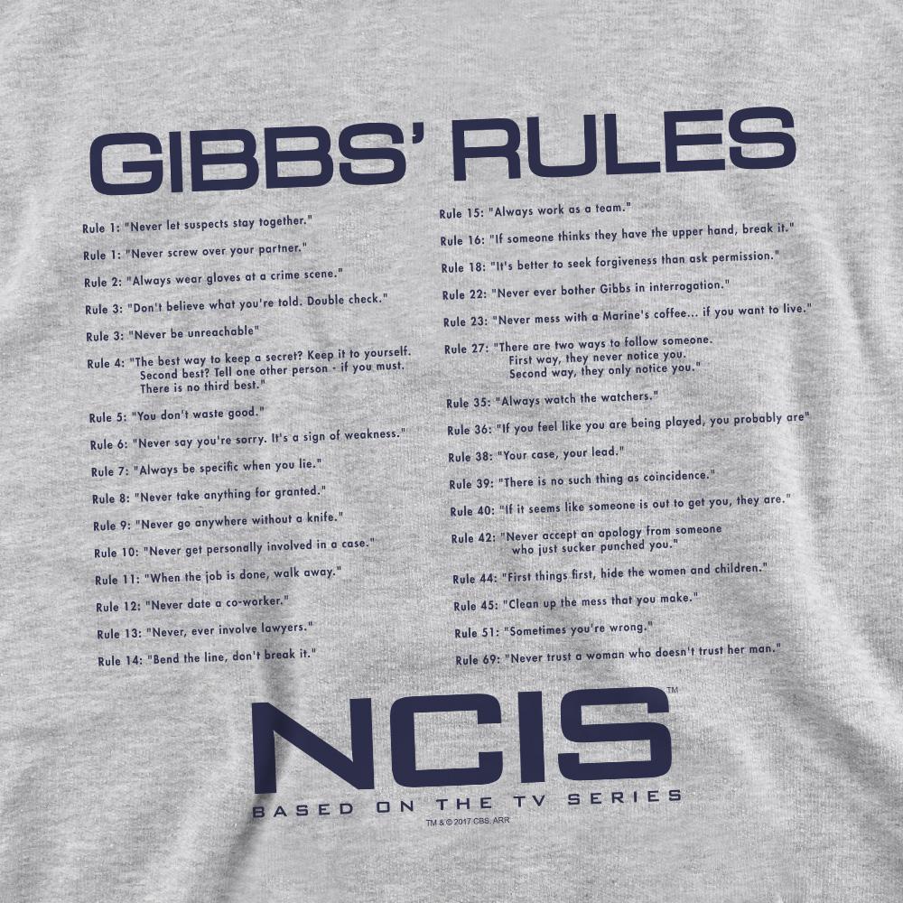 NCIS Unisex Adult Gibbs Rules Sweatshirt