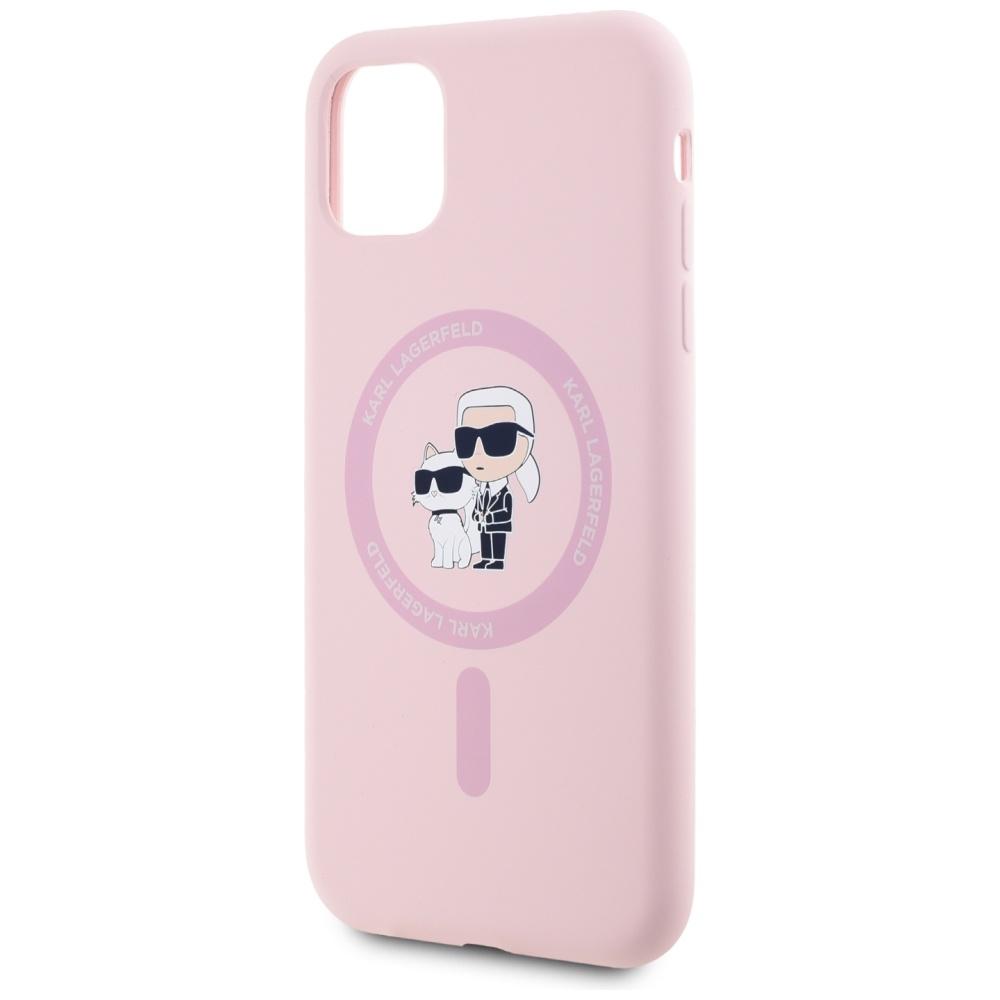 Etui do iPhone 11 Karl Lagerfeld Silicone MagSafe Różowe