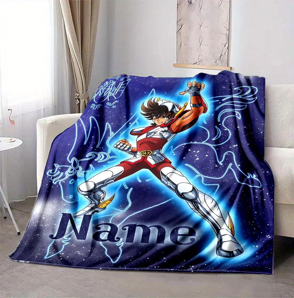 Custom Name Cosmic Warrior Flannel Blanket Throw Blanket Soft Warm Sofa Bed Decor Unique Gift