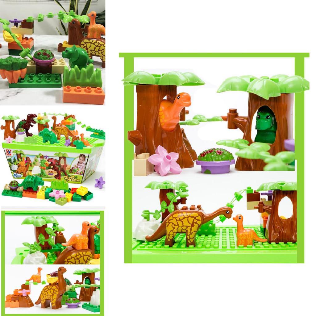 Dinosaurier-Bausteinset für Kinder mit großen ABS-Kunststoffteilen für kreatives Spielen