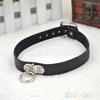 Gothic Punk Circle Choker Collar Necklace Faux Leather Short Chain Neck Ring