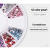 Ozdoba dysku ze sztucznymi cyrkoniami z 12 kolorami Akcesoria do manicure DIY