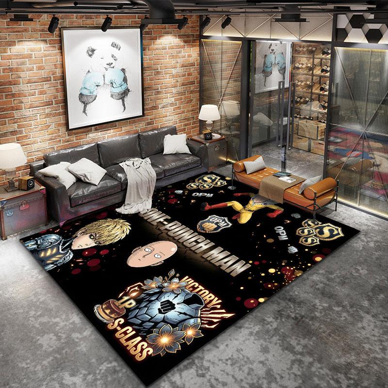 Onepunch Man Carpet Rug For Living Room Bedroom Home Sofa Decoration Kids Play Nonslip Floor Mat