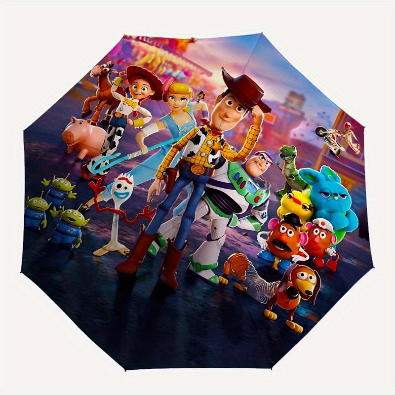 1 Auto Open Toy Story Characters Themed Colorful 8 rib Portable Umbrella for Men and Women, A Compact Commuting Companion Suitable for Daily