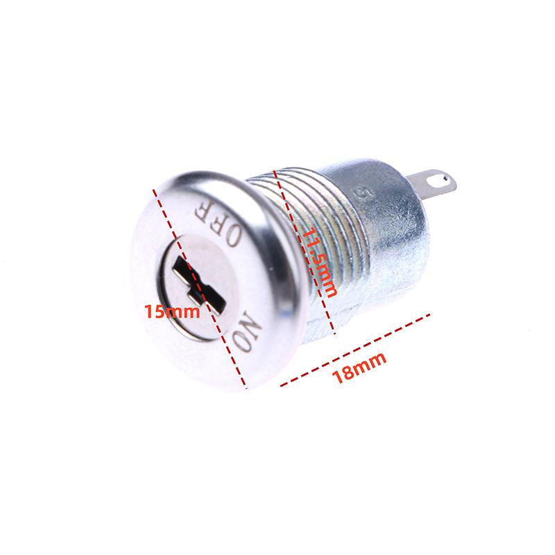 1 Set Serratura Sicurezza Telefono Interruttore di Alimentazione S1203 2 Pin 2 Chiavi 12 mm Acciaio Inossidabile Interruttore Elettronico a Chiave On Off Interruttore di Blocco