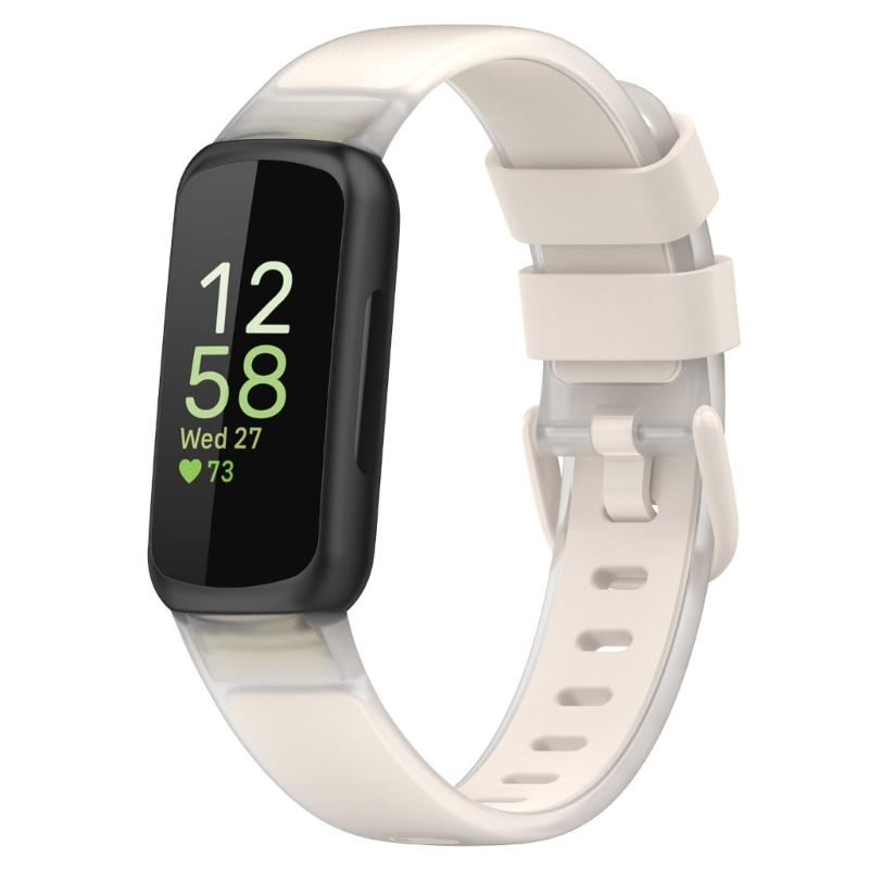 Clear Two Tones Fitness Band Breathable Soft Silicone Quick Change Accessory Simple Installation for Watch Inspire 3