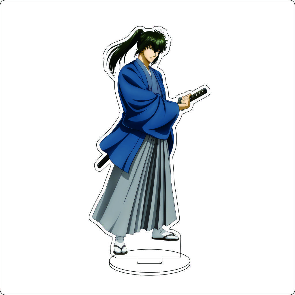 16CM Anime Gintama Cosplay Acrylic Stand Ornaments Kagura Kondou Isao Katsura Kotarou Sakata Gintoki Figure Stand Gifts