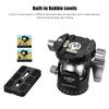 D-40 PRO Double Panoramic Head CNC Aluminum Alloy Ball Head U Notch Design Low Center of
