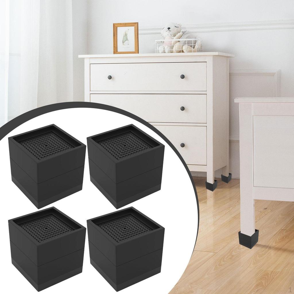 4 Pieces Bed Lifters for Furniture And Space Utilization