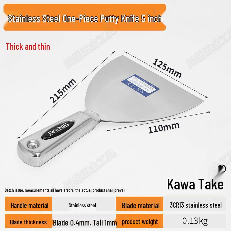 Mehrzweckspachtel und Schaber aus Edelstahl, verdickte kleine Schaufel und Kelle zum Verteilen und Reinigen