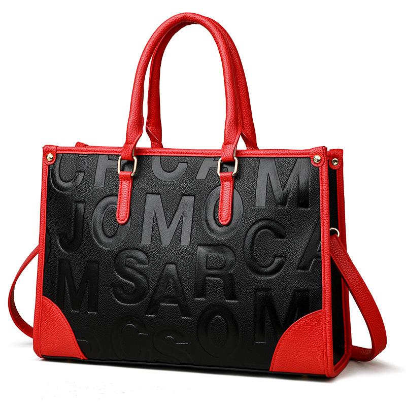Handbag Large Capacity New Versatile Simple Retro Embossed Fashion Tote Bag