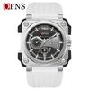 Ofns Simple And Fashionable Six-Pin Quartz Men'S Watch Strip Nail Scale Chronograph Calendar Waterproof Square Men'S Watch Batch