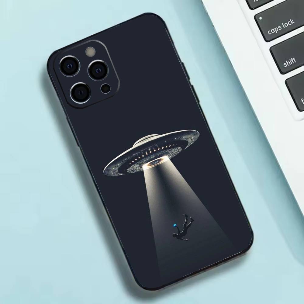 Singular Space UFO Alien Phone Case Silicone Soft For IPhone 17 16 15 14 13 12 11 X XR Plus Pro Max Plus