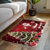 Christmas Carpet  Pattern Small Carpet Floor Doormat Non-Slip Soft Modern Stylish for Living Room Entrance Bedroom Decor