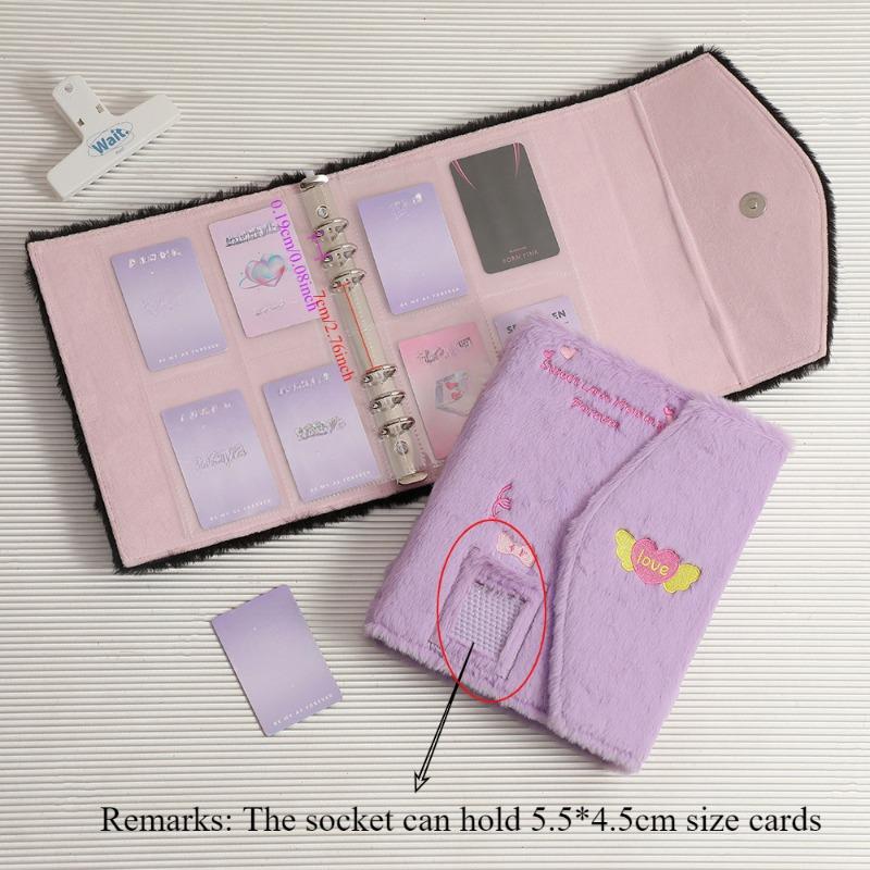 A5 Ins 3-inch Small Card Storage Plush Style Plush Photo Album Idol Album Cards Collection Binder Photocard Holder
