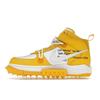 Nike Off-White x Air Force 1 Mid SP Lær Varsity Maize Unisex Sneakers Gul DR0500-101