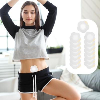 50pcs Non-Woven Fabric Disposable Navel Stickers Self-Adhesive Breathable Castor Oil Pack Sticker Belly Button Protectors Women