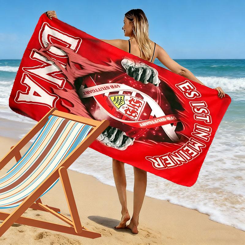 Stuttgart Dream Print Strandtuch, Großes Weiches Schnelltrocknendes Handtuch für Strand Camping Schwimmen