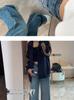 Women's 2025 High-Waisted American Retro Micro-Flare Wide-Leg Jeans