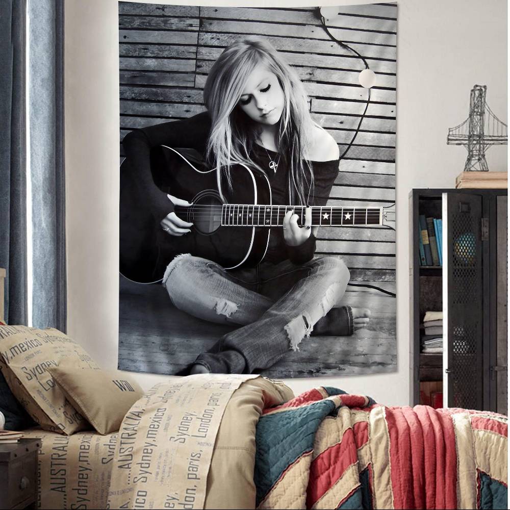 

Avril Lavigne Colorful Tapestry Wall Hanging Bohemian Wall Tapestries Mandala Wall Art Decor 74x94cm(29x37in)