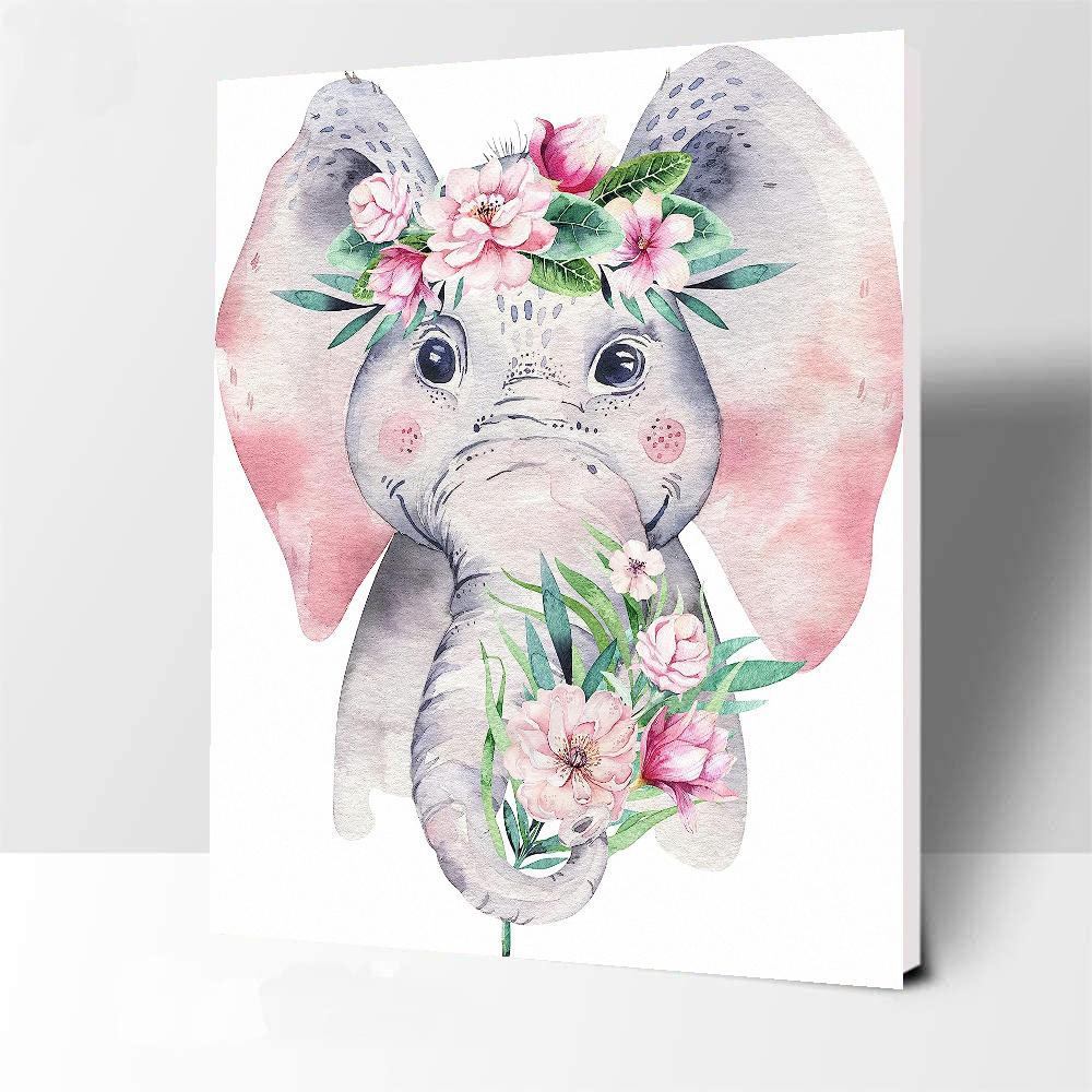 

DIY алмазная живопись розовый слон набор для вышивки крестом мозаика искусство алмазная живопись полный круг/квадратный алмаз украшение дома Square 20x30cm