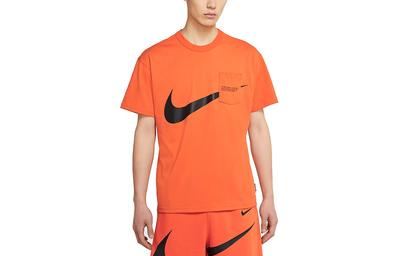 T Shirts Men's Orange Crew Neck Moderate Straight Fit DJ6297-801