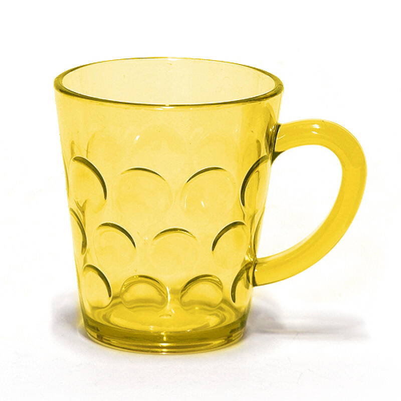 1 translucent water drop handle cup (random color)
