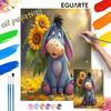 Eeyore Sunflower DIY Painting Kit Classic Style Home Decor Craft Gift Idea Art Painting Wall Decor For Living Room Wall Art Work