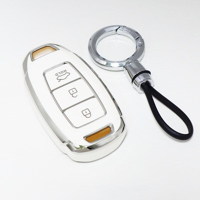 3/4/5 Buttons For Hyundai Encino Kona Solaris Azera Grandeur Elantra Santa I30 Ix35 Accent Fe Shell Fob Tpu Car Key Case Cover