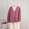 Women's Ultra-Light Convertible Down Jacket - 90% White Duck Down, Round/V-Neck, for Spring, Autumn, Winter