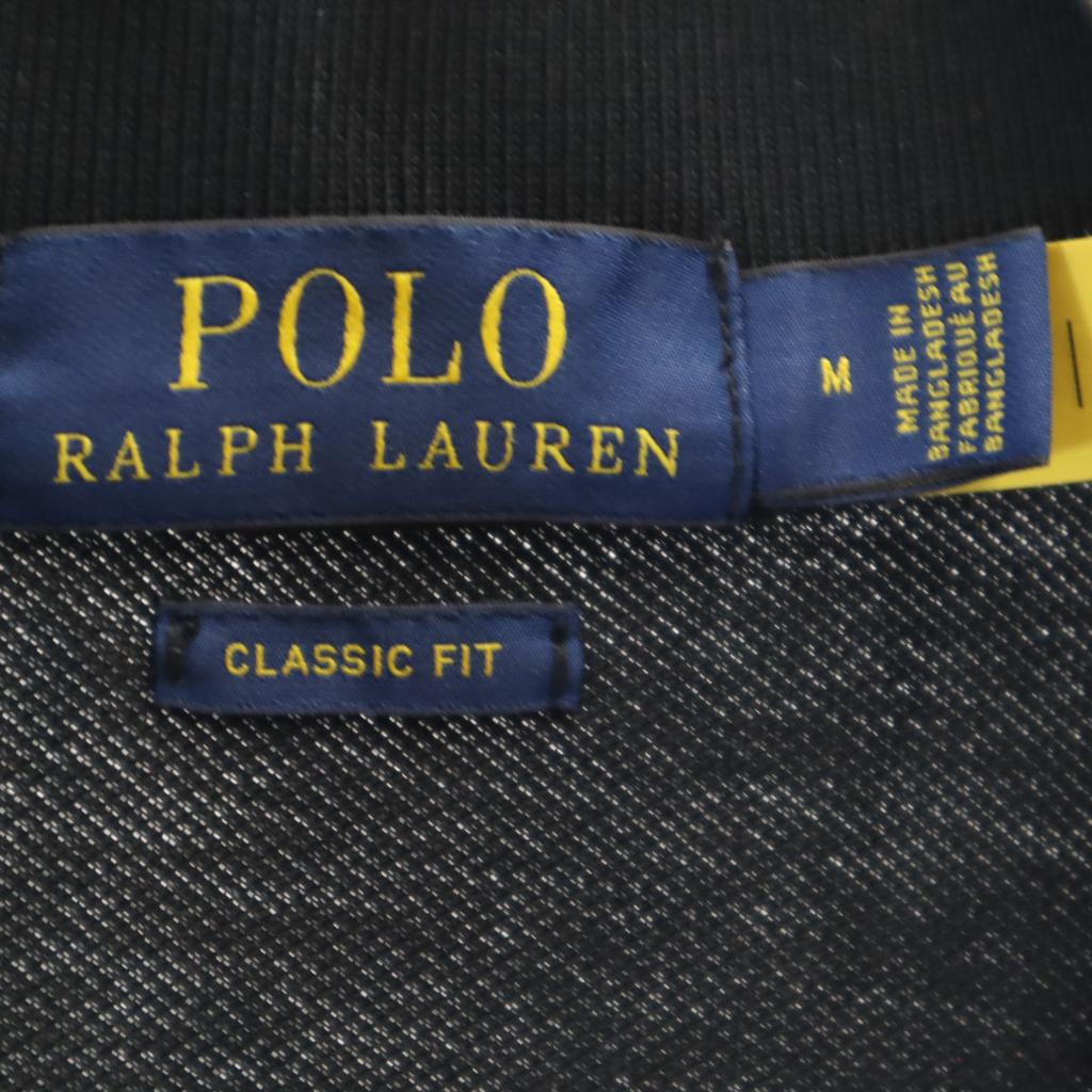 POLO RALPH LAUREN Short sleeve Classic fit Polo shirt M black Fawn Men's Used