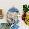 Schoolbag Female Harajuku High School Elementary School Elementary School Student Plaid Backpack Cute Large Capacity Travel Backpack