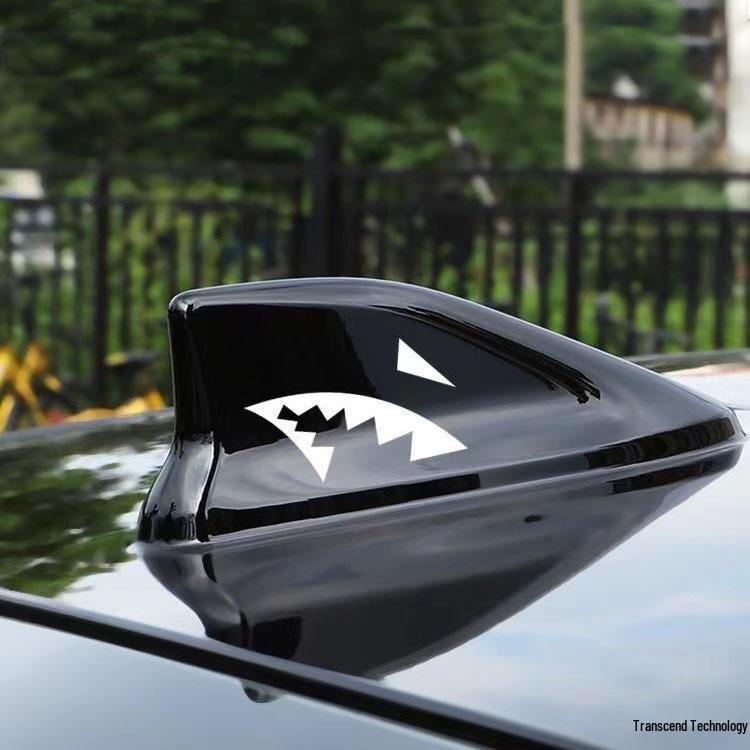 Shark Fin Antenna Stickers: JDM Style Reflective, Waterproof Car Decals