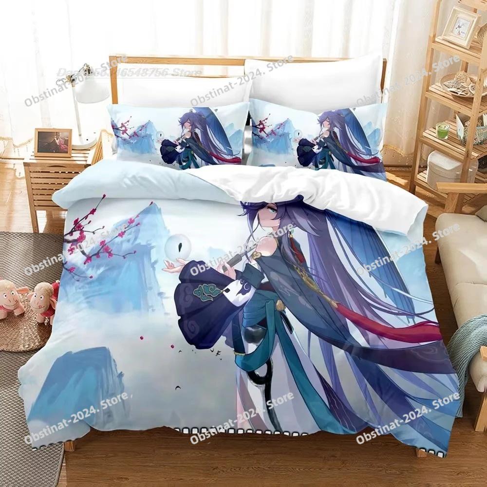 Honkai Impact 3rd Bedding Set Printed Duvet Cover Sheet Pillowcase Soft Quilt Cover Full Queen King Size 3D Print Kawaii Anime