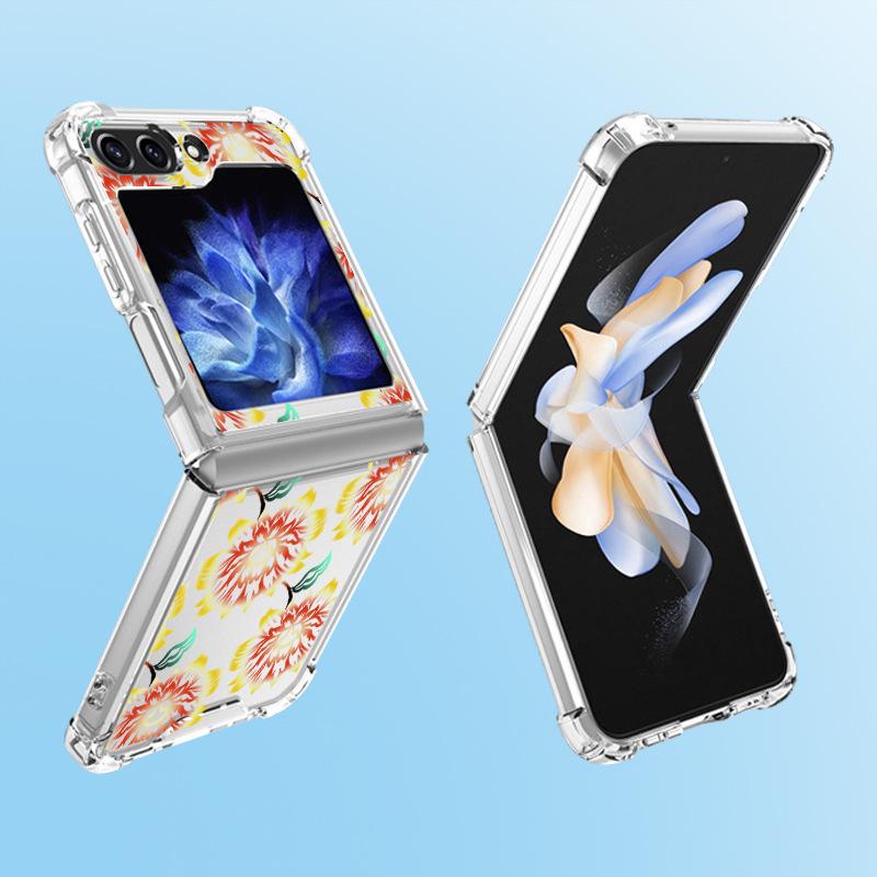 Samsung Galaxy Z Flip 5 Butterfly Lace 2-in-1 Phone Case with TPU+PC Material