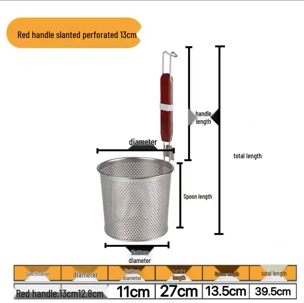 304 Stainless Steel Noodle and Soup Skimmer, Vegetable Strainer, Hot Pot Skimmer, Fine Mesh Strainer.