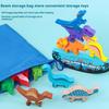 1 Set Dinosaur Building Block Stacking Game Kids Educational Wooden Cartoon Dino Brick Stacking Balance Tower Toy Toddlers Boys Girls Gift