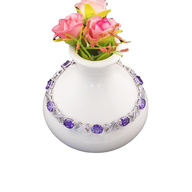 Daily Commuting Versatile Colorful Treasure Bracelet for Women European and American Inlaid Zircon Bracelet That Does Not Fade