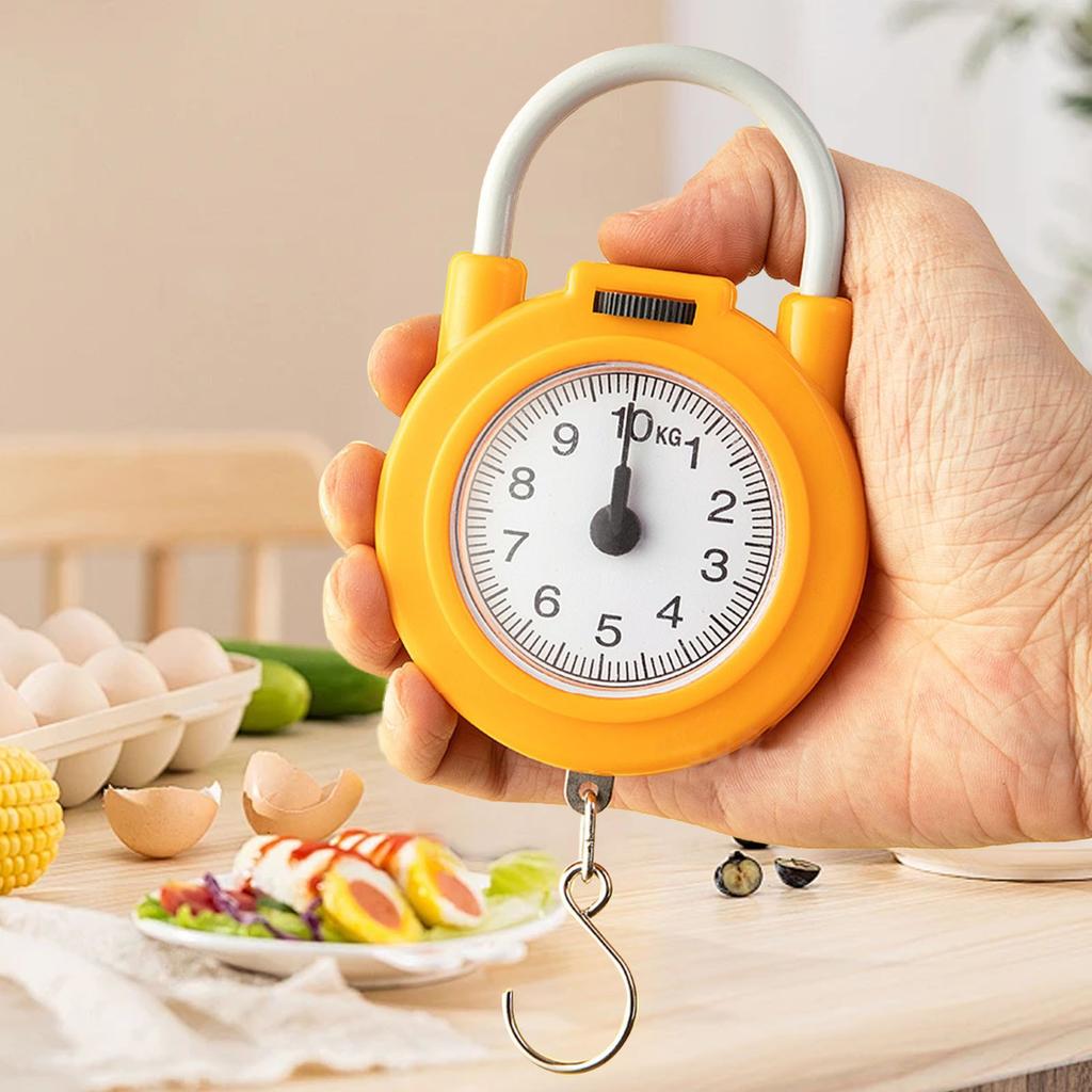 Handheld Scale High Accuracy Portable Kitchen Spring Scale 22lb Load Capacity Small Food Weighing Scale for Household