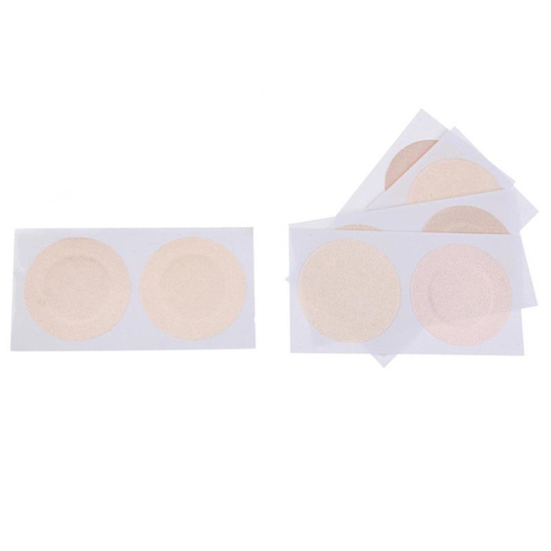 5 Pair Non-Woven Fabrics Round Shaped Chest Paste Traceless Nipple Covers Disposable Tape Stick