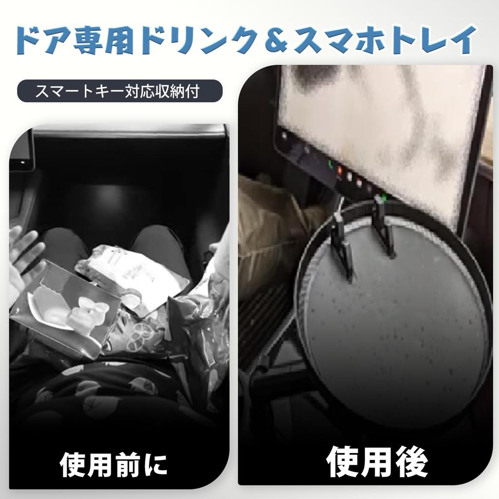 Jeyaic Car Drink Holder with Multifunctional Cup Stable Easy Black Tray, 2-in-1 Holder, Non-Slip, Storage, Installation,